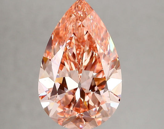 Lab-Grown Pear Diamond - 4.04 Carats, Fancy Vivid Pink Color, VVS2 Clarity - Certified by IGI - Report Number: LG685545781