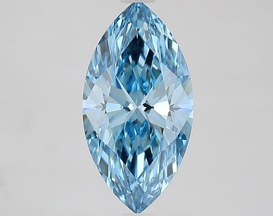 Lab-Grown Marquise Diamond - 2.05 Carats, Fancy Vivid Blue Color, VS1 Clarity - Certified by IGI - Report Number: LG667457108