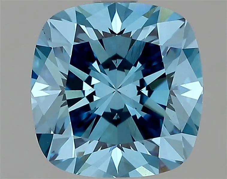 1.72ct Cushion brilliant Lab Grown Diamond (Colour Fancy Vivid Blue, Clarity VS1, IGI Certified)