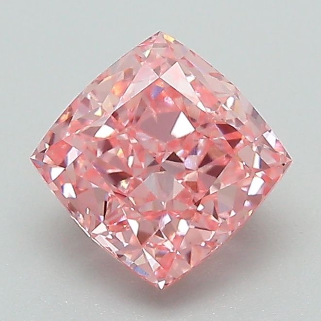 Lab-Grown Cushion Diamond - 1.45 Carats, Fancy Vivid Pink Color, VVS2 Clarity - Certified by IGI - Report Number: LG588347660