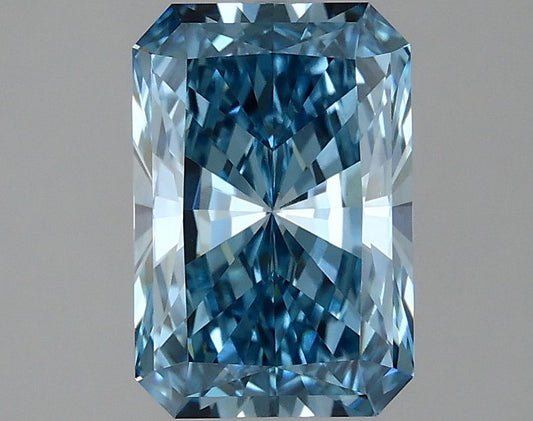 Lab-Grown Radiant Diamond - 2.0 Carats, Fancy Vivid Blue Color, VS1 Clarity - Certified by IGI - Report Number: LG635469983