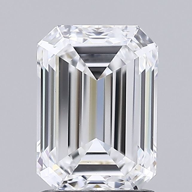 Lab-Grown Emerald Diamond - 1.55 Carats, D Color, VVS2 Clarity - Certified by IGI - Report Number: LG675573373