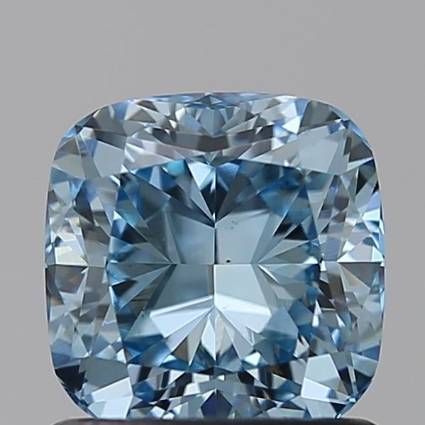 Lab-Grown Cushion Diamond - 1.1 Carats, Fancy Intense Blue Color, VS2 Clarity - Certified by IGI - Report Number: LG638446789