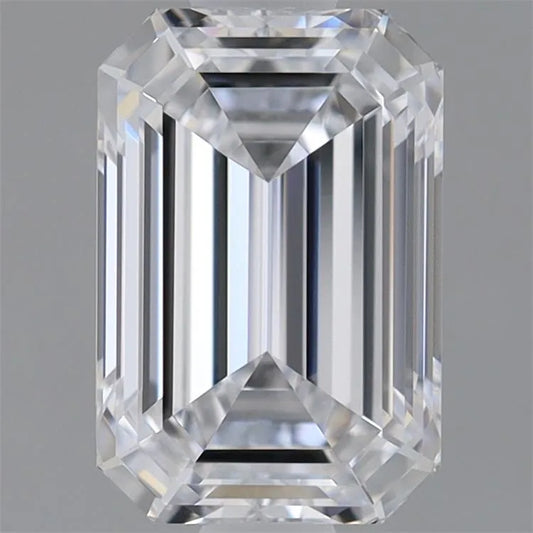 0,98 ct Smaragd, im Labor gezüchteter Diamant (Farbe D, Reinheit VVS1, IGI-zertifiziert)
