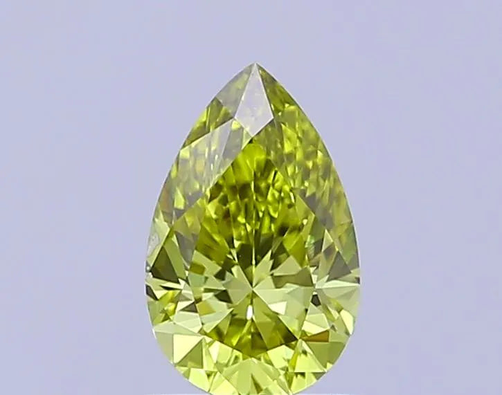 1.00ct Pear Lab Grown Diamond (Colour Fancy Intense Yellowish Green, Clarity VS1, IGI Certified)