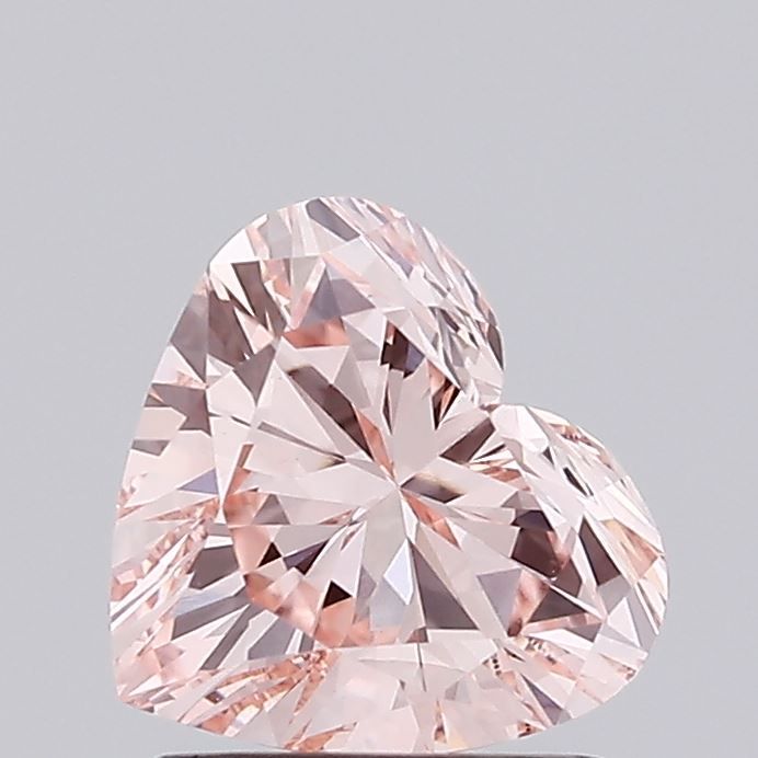 Lab-Grown Heart Diamond - 1.5 Carats, Fancy Intense Pink Color, VVS2 Clarity - Certified by IGI - Report Number: LG690503625