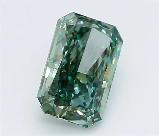 1.48ct Radiant Lab Grown Diamond (Colour Fancy Vivid Green, Clarity VVS2, IGI Certified)