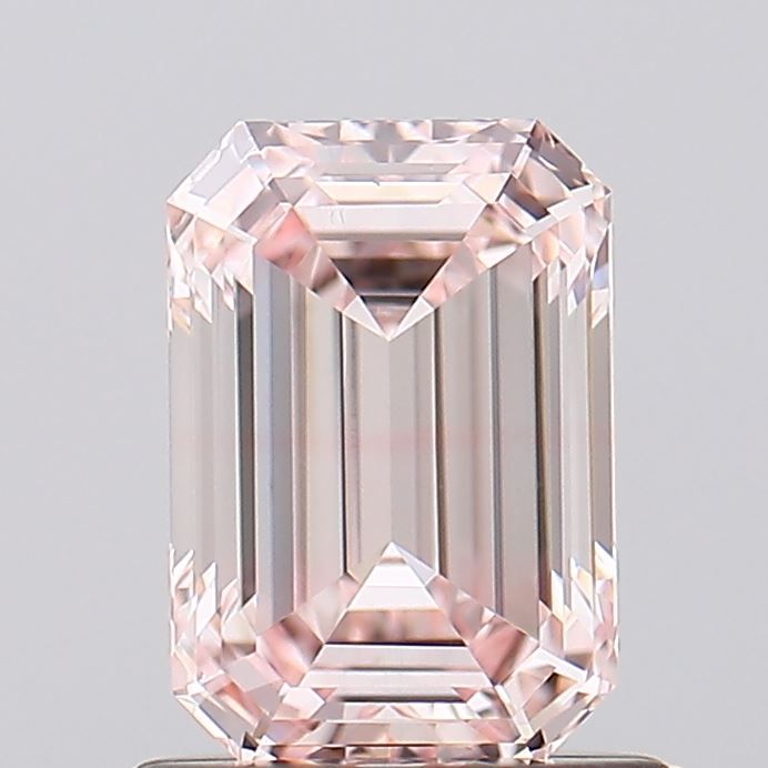 Lab-Grown Emerald Diamond - 1.0 Carats, Fancy Pink Color, VS2 Clarity - Certified by IGI - Report Number: LG628474175