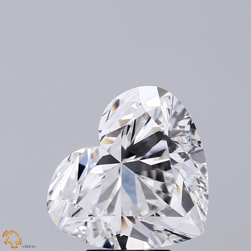Lab-Grown Heart Diamond - 5.01 Carats, F Color, VVS2 Clarity - Certified by IGI - Report Number: LG671451609