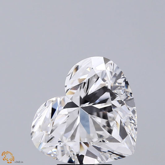 Lab-Grown Heart Diamond - 5.01 Carats, F Color, VVS2 Clarity - Certified by IGI - Report Number: LG671451609
