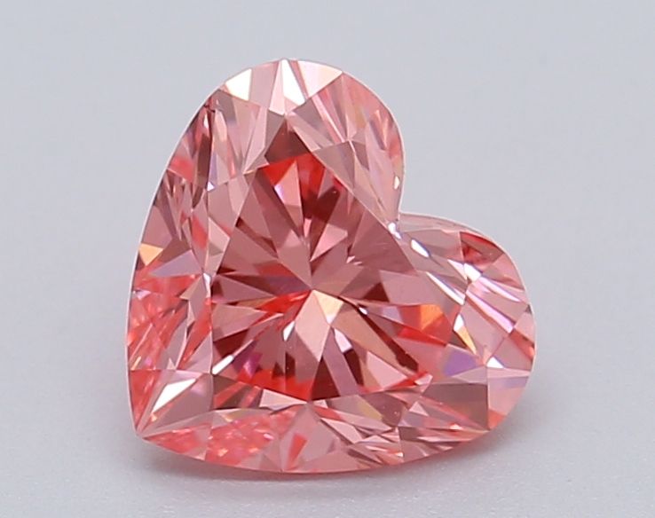 Lab-Grown Heart Diamond - 1.02 Carats, Fancy Vivid Pink Color, VS1 Clarity - Certified by IGI - Report Number: LG615366973