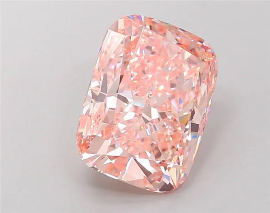 Diamant de laboratoire modifié coussin de 6,08 ct (couleur rose intense fantaisie, pureté VVS2, certifié IGI)