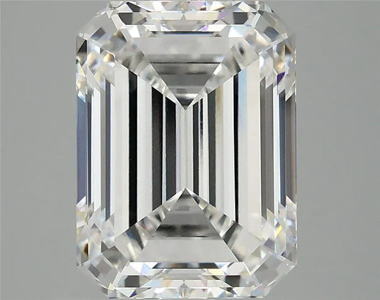 Diamant émeraude de 4,10 ct (couleur E, pureté VVS2, certifié IGI)