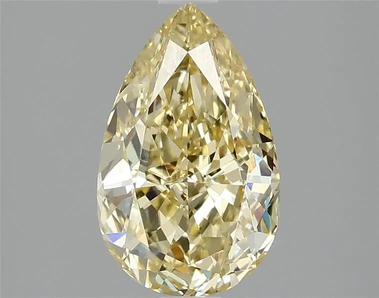2.06ct Pear Lab Grown Diamond (Colour Fancy Yellow, Clarity VVS2, IGI Certified)