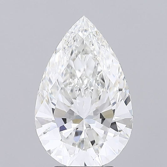 Lab-Grown Pear Diamond - 4.04 Carats, F Color, VVS2 Clarity - Certified by IGI - Report Number: LG714504260