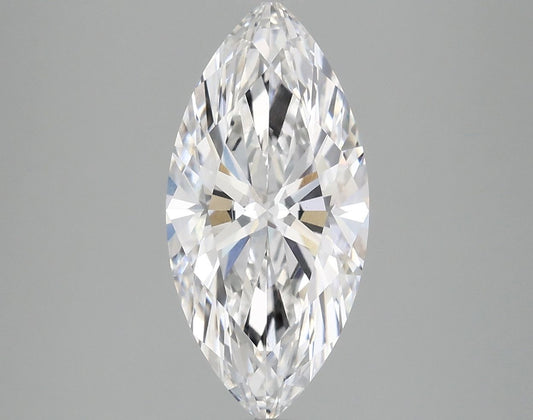 Lab-Grown Marquise Diamond - 2.58 Carats, E Color, VVS2 Clarity - Certified by IGI - Report Number: LG689569765