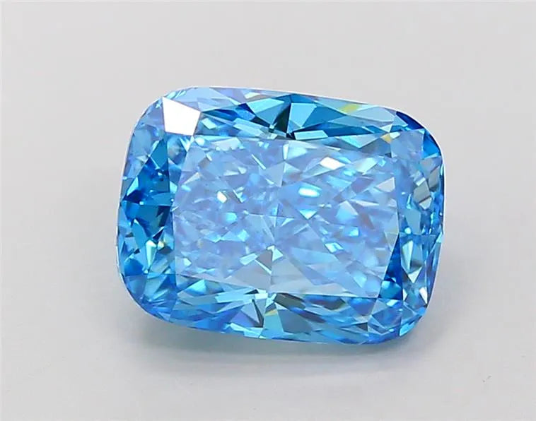 4.08ct Cushion brilliant Lab Grown Diamond (Colour Fancy Vivid Blue, Clarity VS1, IGI Certified)