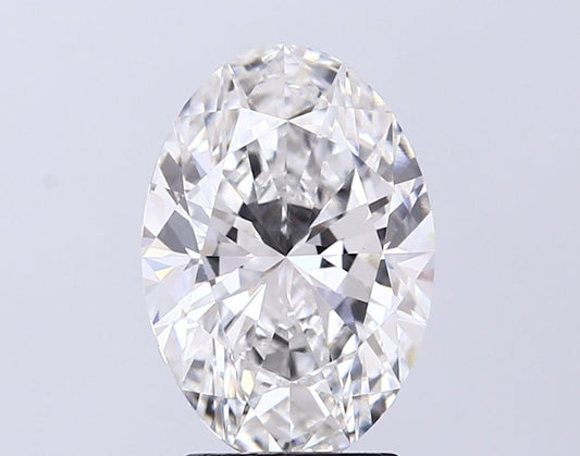 Lab-Grown Oval Diamond - 3.01 Carats, F Color, VVS2 Clarity - Certified by IGI - Report Number: LG697510485