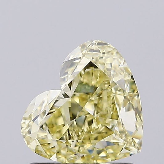 Lab-Grown Heart Diamond - 1.11 Carats, Fancy Intense Yellow Color, VS1 Clarity - Certified by IGI - Report Number: LG637451677
