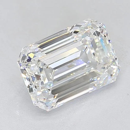 4,73 ct Smaragd, im Labor gezüchteter Diamant (Farbe F, Reinheit VVS2, IGI-zertifiziert)