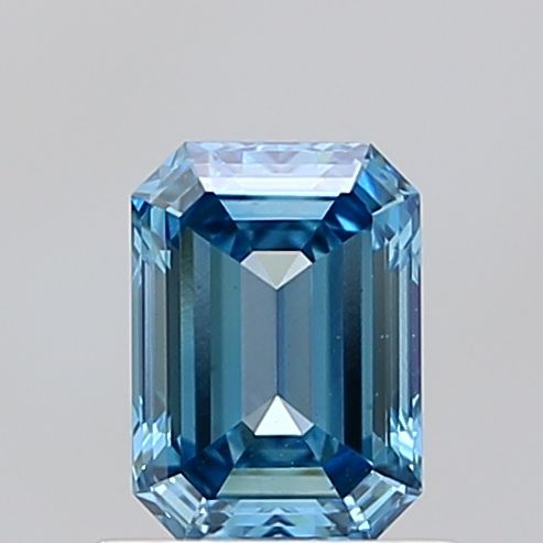 Lab-Grown Emerald Diamond - 0.83 Carats, Fancy Vivid Blue Color, VS2 Clarity - Certified by IGI - Report Number: LG687511134