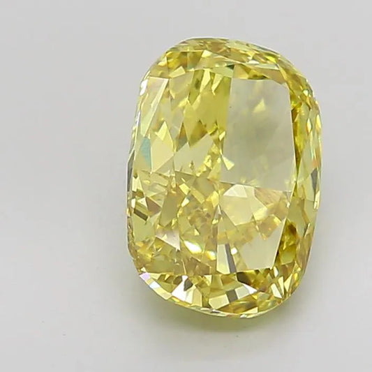 5.00ct Cushion modified Lab Grown Diamond (Colour Fancy Vivid Yellow, Clarity VS1, IGI Certified)