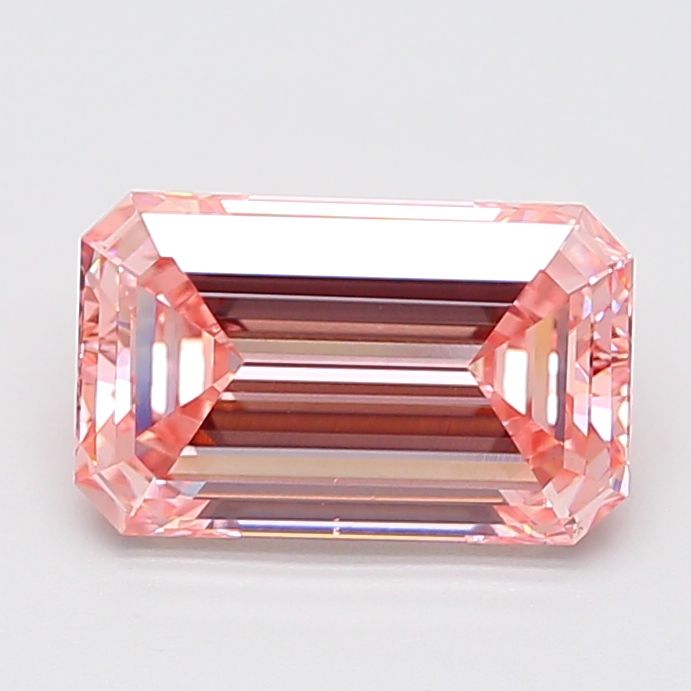 Lab-Grown Emerald Diamond - 5.02 Carats, Fancy Intense Pink Color, VS1 Clarity - Certified by IGI - Report Number: LG665411215