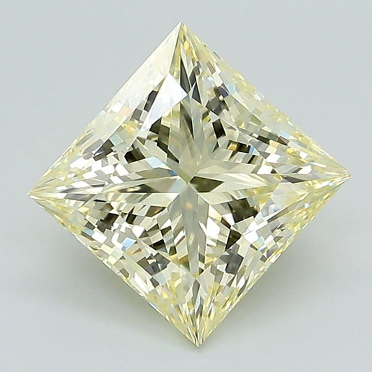 Lab-Grown Princess Diamond - 2.51 Carats, Fancy Yellow Color, VVS2 Clarity - Certified by IGI - Report Number: LG631421108