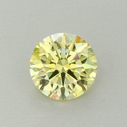 Lab-Grown Round Diamond - 0.8 Carats, Fancy Intense Yellow Color, VS1 Clarity - Certified by IGI - Report Number: LG635452460