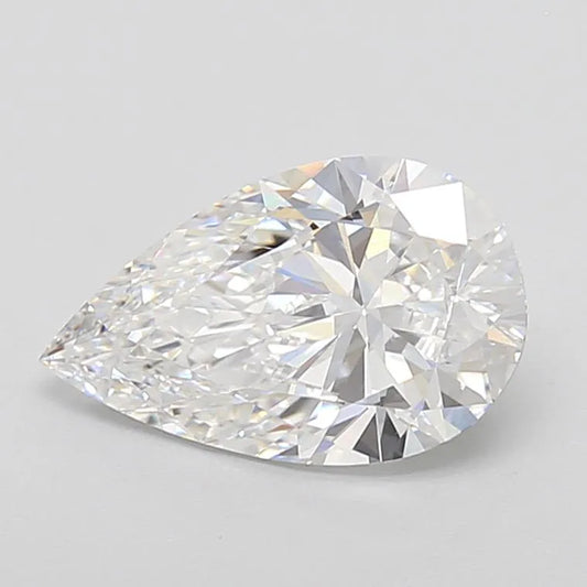 Diamant de laboratoire de 2,56 ct, taille poire (couleur E, pureté VVS1, certifié IGI)