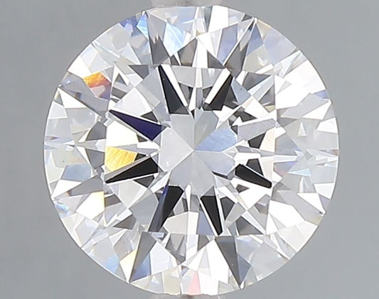 Lab-Grown Round Diamond - 1.99 Carats, D Color, VVS2 Clarity - Certified by IGI - Report Number: LG689543529
