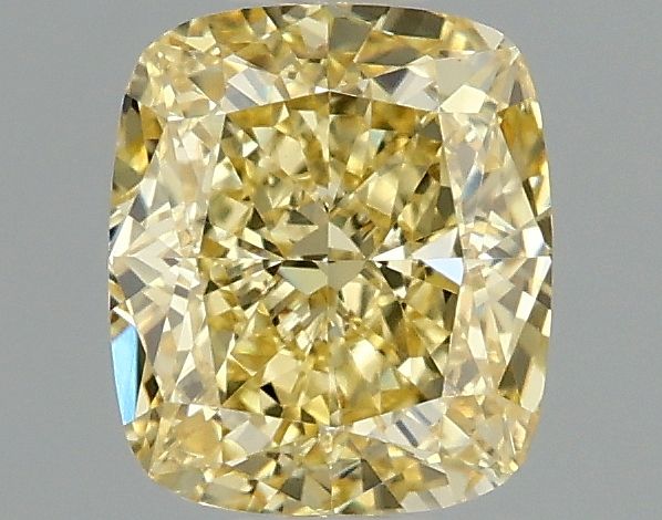 Lab-Grown Cushion Diamond - 1.22 Carats, Fancy Vivid Yellow Color, VS1 Clarity - Certified by IGI - Report Number: LG662415926