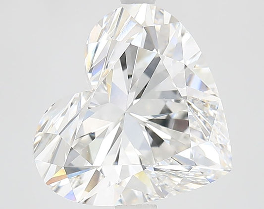 Lab-Grown Heart Diamond - 4.06 Carats, F Color, VVS2 Clarity - Certified by IGI - Report Number: LG576340769