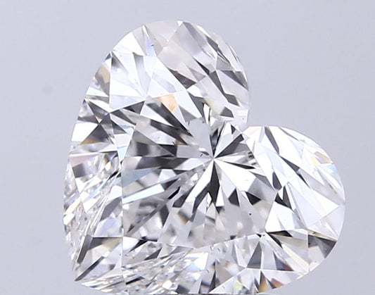 Lab-Grown Heart Diamond - 3.07 Carats, D Color, VS2 Clarity - Certified by IGI - Report Number: LG696590685
