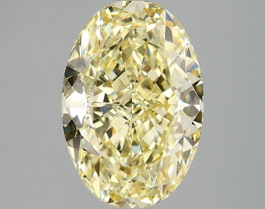 Lab-Grown Oval Diamond - 3.02 Carats, Fancy Intense Yellow Color, VVS2 Clarity - Certified by IGI - Report Number: LG687524472