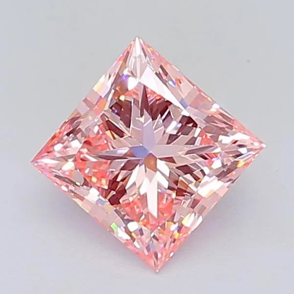 2.26ct Princess Lab Grown Diamond (Colour Fancy Intense Pink, Clarity VVS2, IGI Certified)