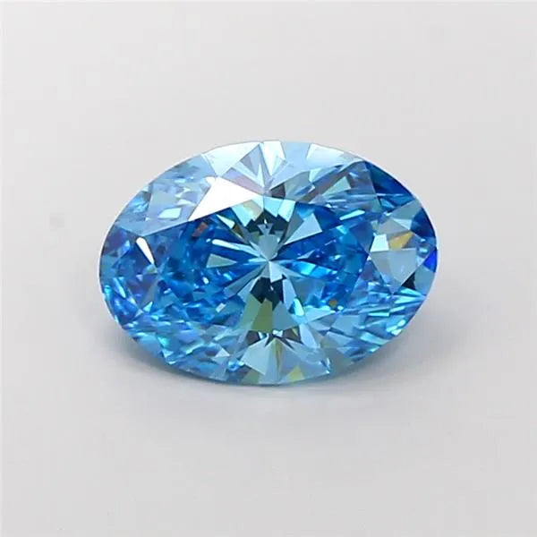 3.05ct Oval Lab Grown Diamond (Colour Fancy Vivid Blue, Clarity VS1, IGI Certified)