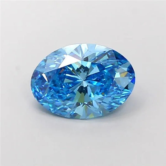 3.05ct Oval Lab Grown Diamond (Colour Fancy Vivid Blue, Clarity VS1, IGI Certified)