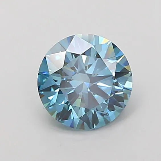 1.20ct Round Lab Grown Diamond (Colour Fancy Vivid Blue, Clarity VS2, Cut ID, IGI Certified)