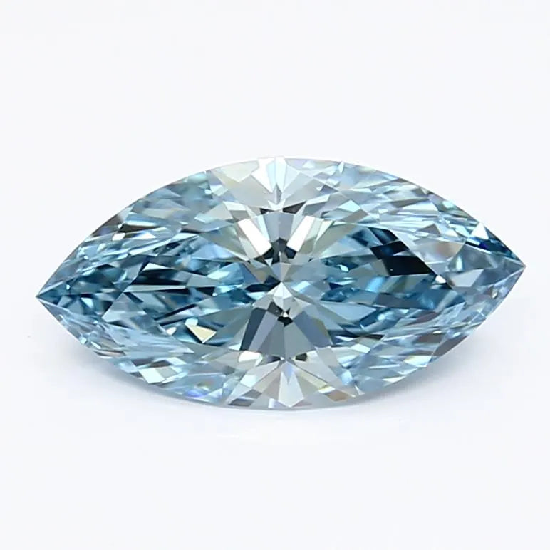 1.17ct Marquise Lab Grown Diamond (Colour Fancy Vivid Blue, Clarity VVS2, IGI Certified)