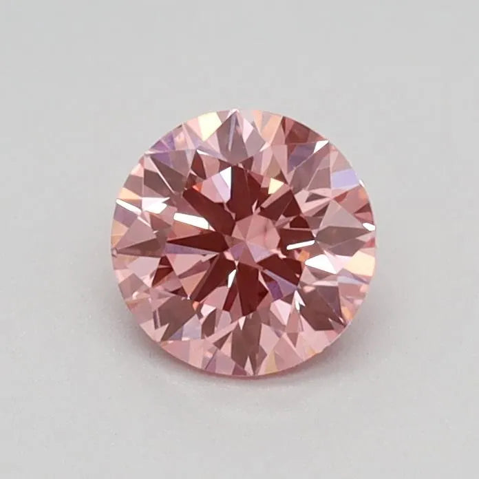 0.41ct Round Lab Grown Diamond (Colour Fancy Vivid Purple Pink, Clarity VS1, Cut VG, IGI Certified)