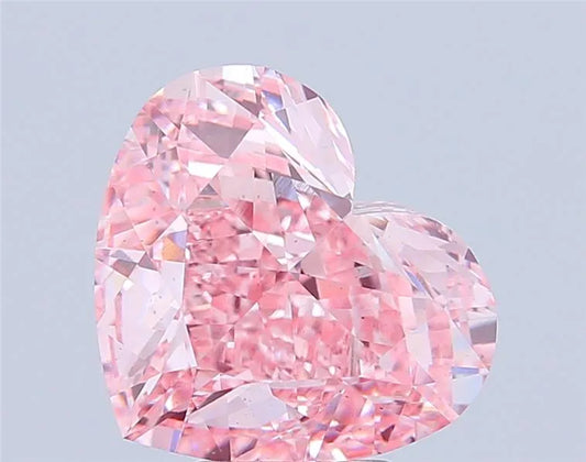 7,22 ct Herzdiamant aus Laborzucht (Farbe: Fancy Vivid Pink, Reinheit: VS2, IGI-zertifiziert)