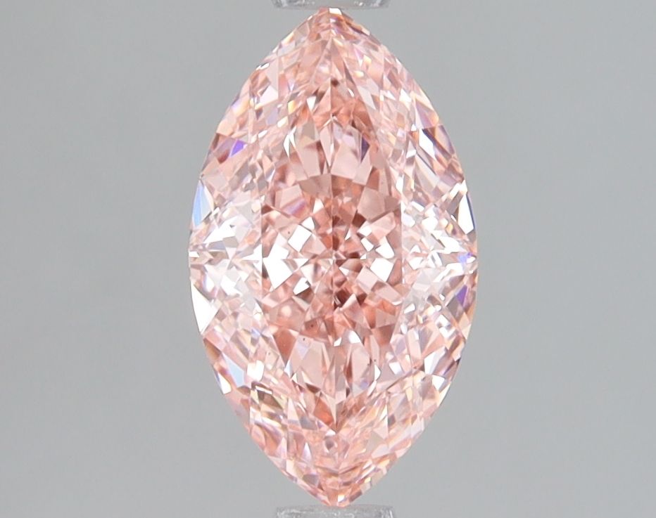 Lab-Grown Marquise Diamond - 1.35 Carats, Fancy Vivid Pink Color, VS2 Clarity - Certified by IGI - Report Number: LG689523724
