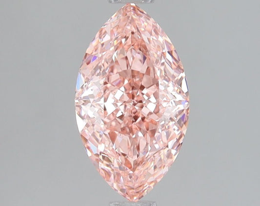 Lab-Grown Marquise Diamond - 1.35 Carats, Fancy Vivid Pink Color, VS2 Clarity - Certified by IGI - Report Number: LG689523724