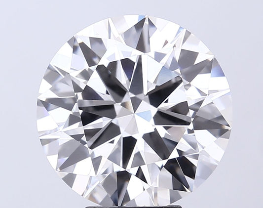 Lab-Grown Round Diamond - 8.05 Carats, F Color, VS1 Clarity - Certified by IGI - Report Number: LG702536236