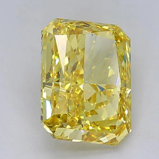 Diamant de laboratoire radiant de 5,01 ct (couleur jaune vif fantaisie, pureté VS1, certifié IGI)
