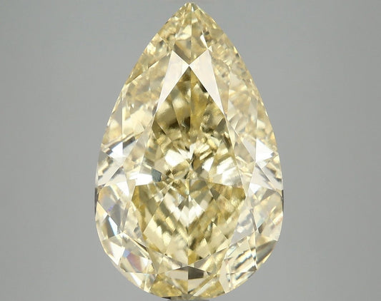 Lab-Grown Pear Diamond - 6.19 Carats, Fancy Vivid Yellow Color, VS1 Clarity - Certified by IGI - Report Number: LG692503872