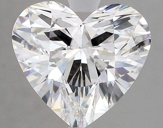Lab-Grown Heart Diamond - 3.47 Carats, E Color, VVS2 Clarity - Certified by IGI - Report Number: LG680540306