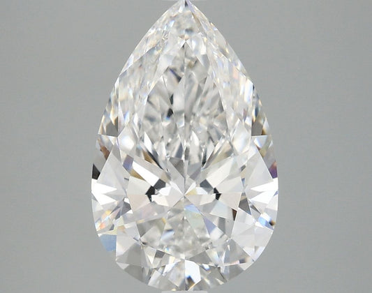 Lab-Grown Pear Diamond - 2.98 Carats, E Color, VS2 Clarity - Certified by IGI - Report Number: LG681587536