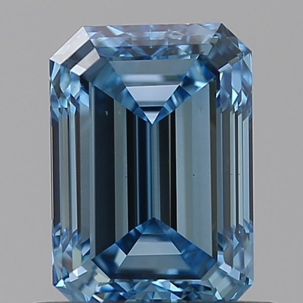 Lab-Grown Emerald Diamond - 0.8 Carats, Fancy Intense Blue Color, VS1 Clarity - Certified by IGI - Report Number: LG584351868